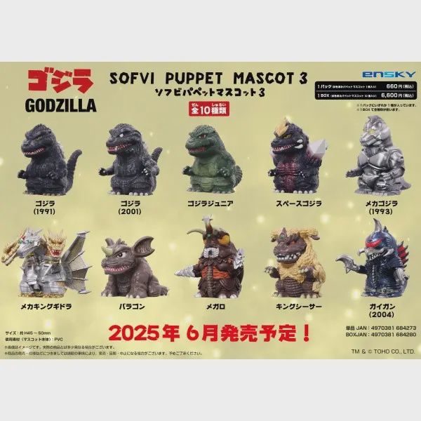 Godzilla Soft Vinyl Puppet Mascot 3