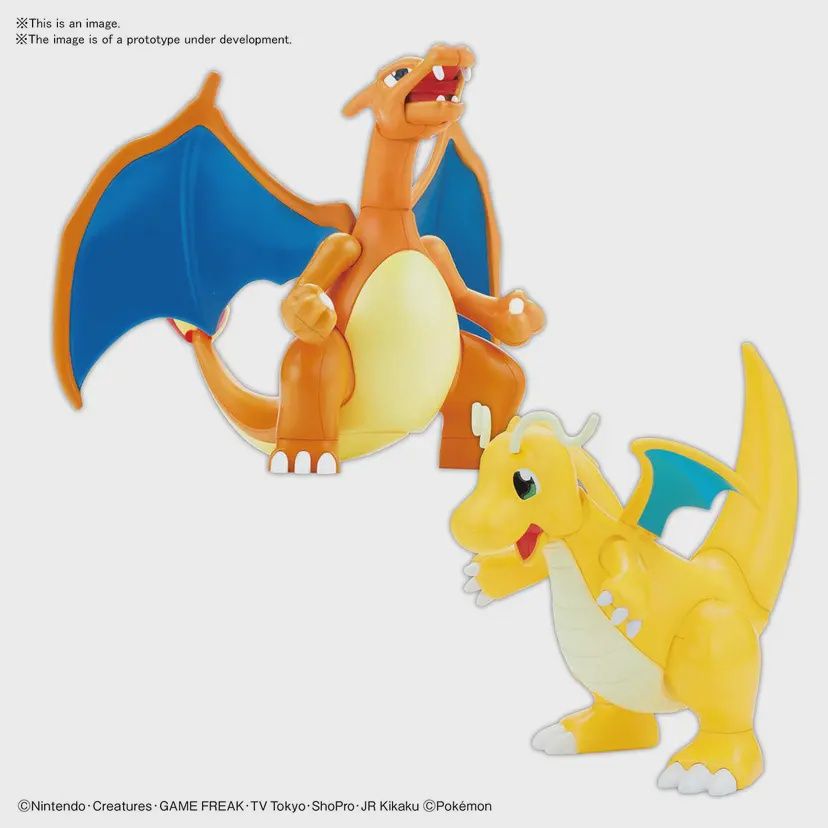 POKEMON MODEL KIT CHARIZARD &amp; DRAGONITE