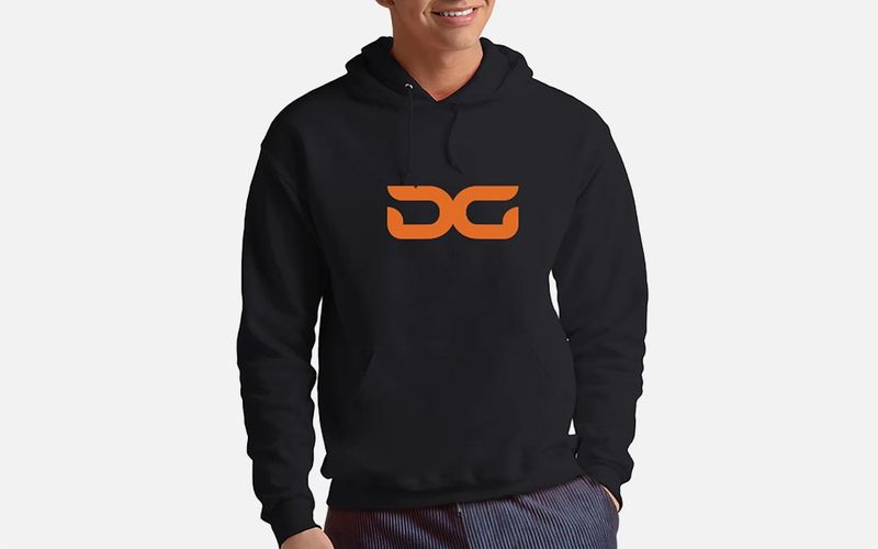 Unisex Hoodie - Orange on Black