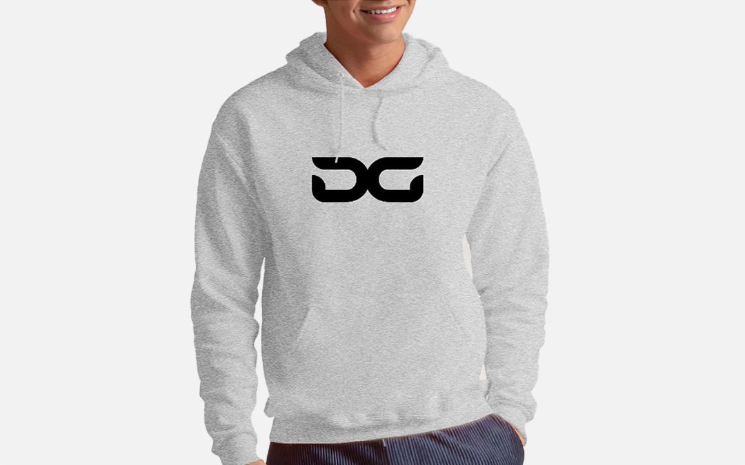 Unisex Hoodie - Black on Oxford