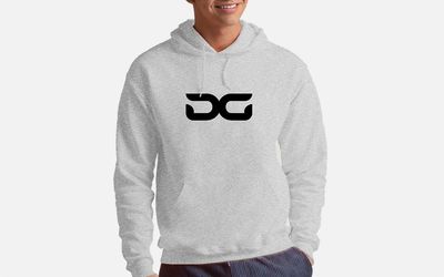 Unisex Hoodie - Black on Oxford
