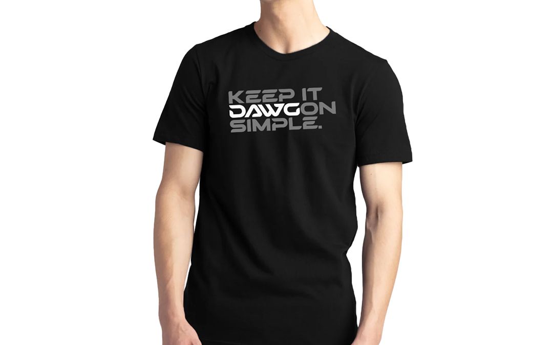 Unisex Crew Tee - Keep it DAWGon Simple - Black