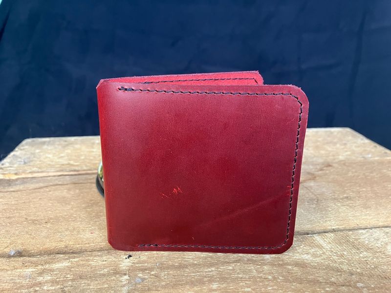 Two-fold large wallet in red