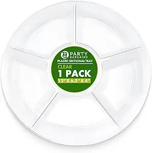 12” compartment clear tray