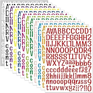 Adhesive alphabet sticker - 10pc