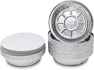 Aluminum pan with board lid - 7” 4 pack