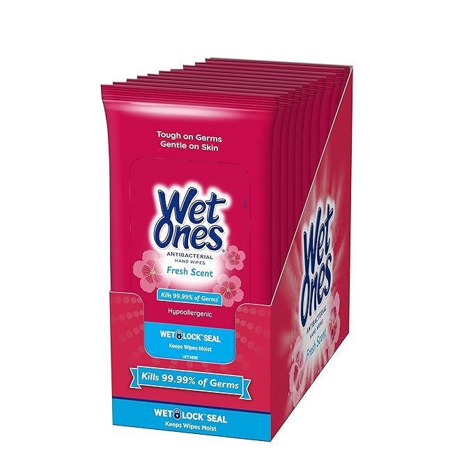 Antibacterial wet wipes - 20 count