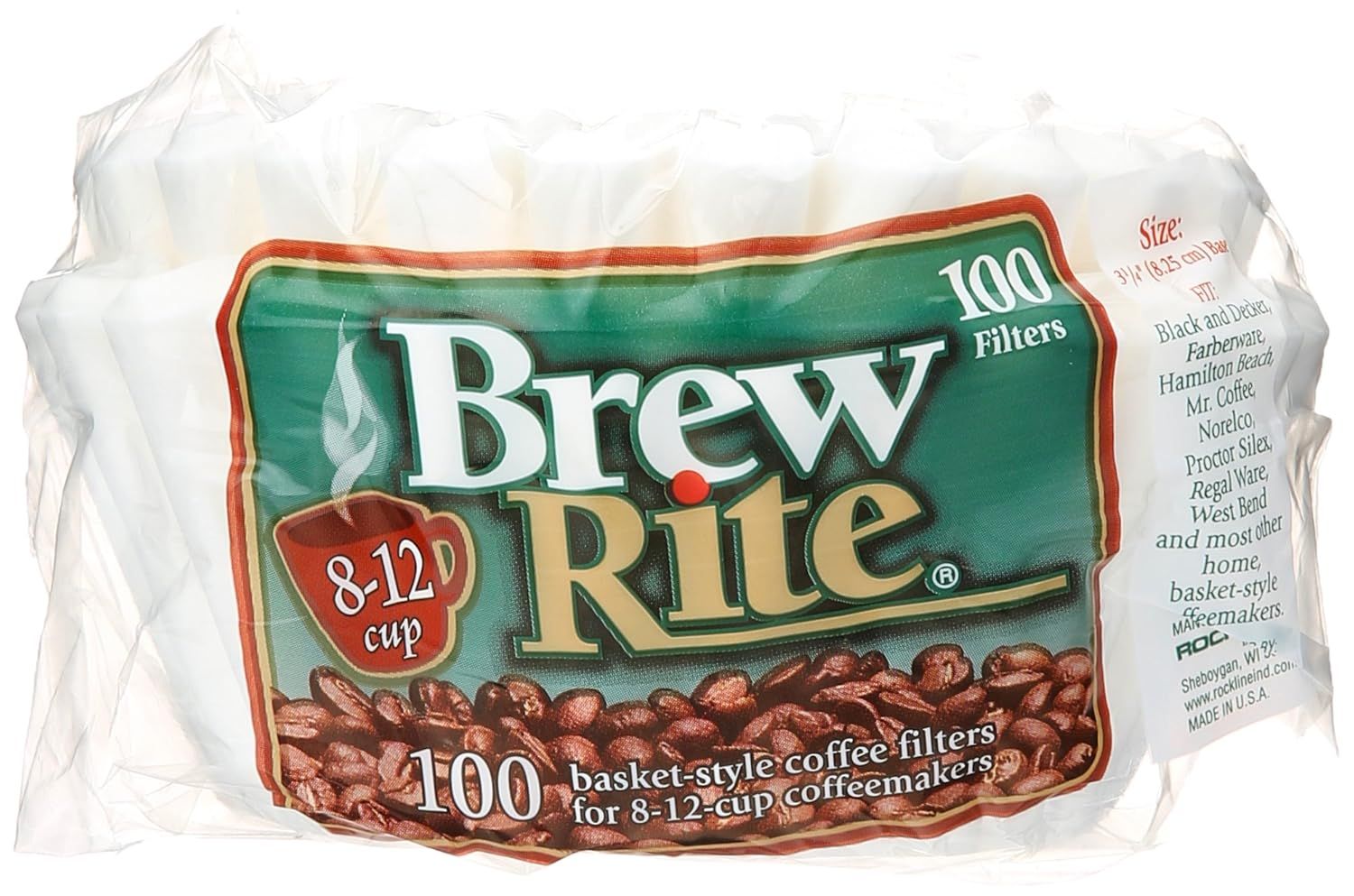 Brew rite coffee filter - 100ct