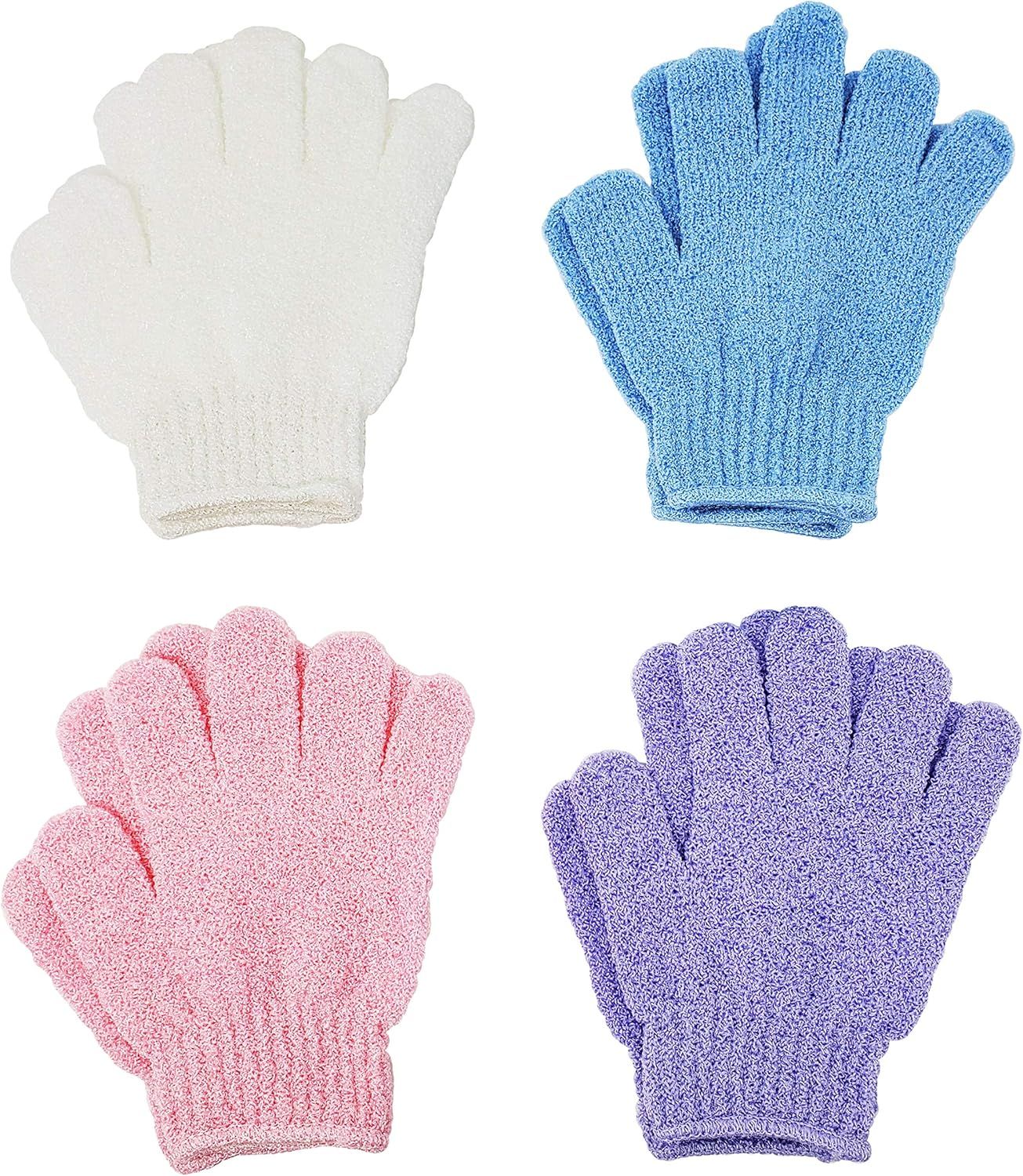 Bath and shower exfoliating gloves 4pk