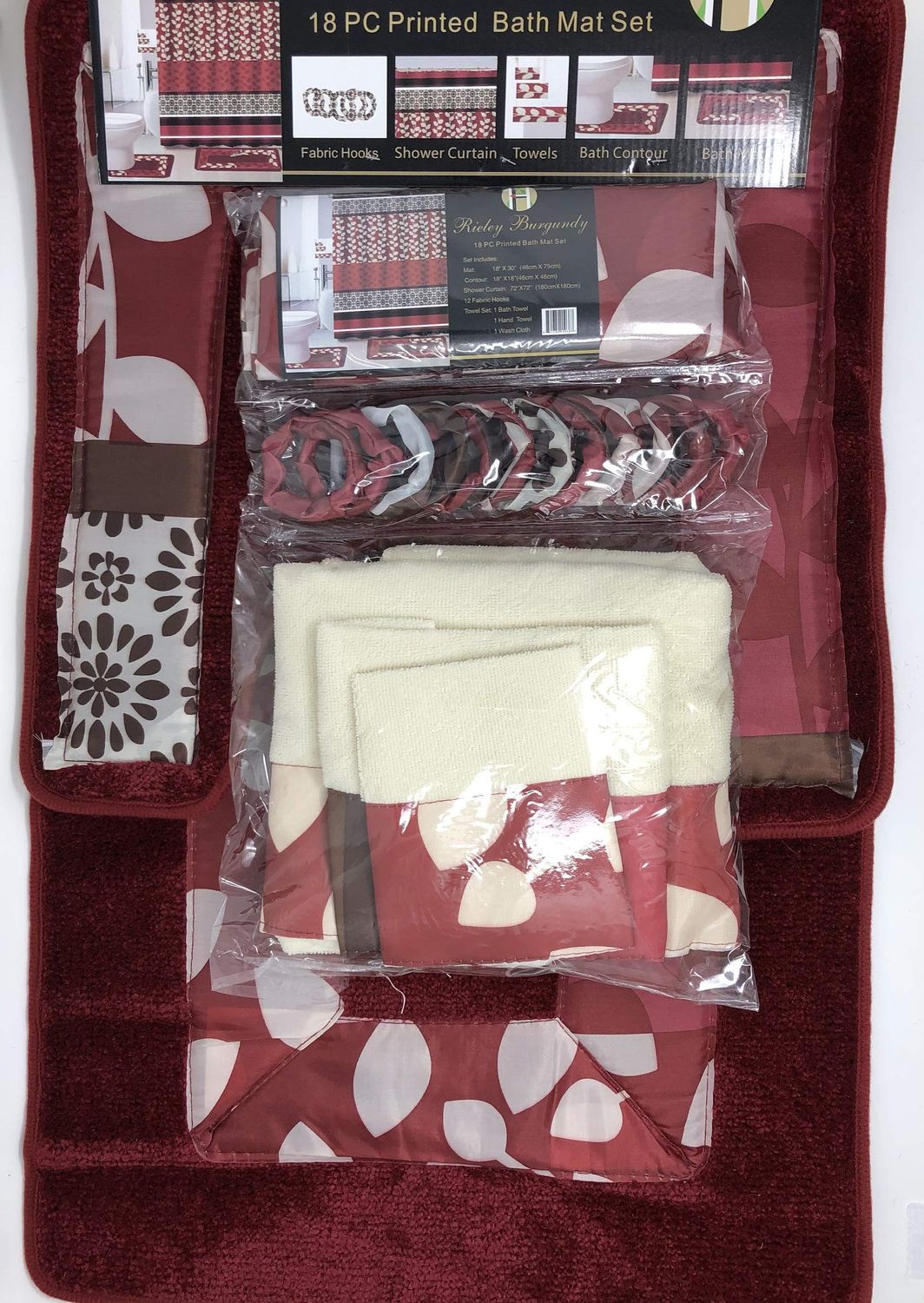 Bath mat set 18pcs