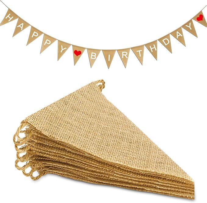Burlap flag banner