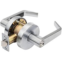 Chrome push in latch door lockset