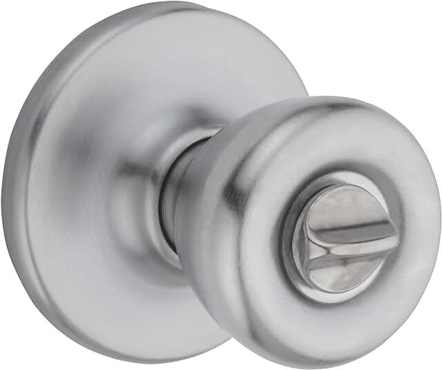 Chrome twist latch locking door lock set