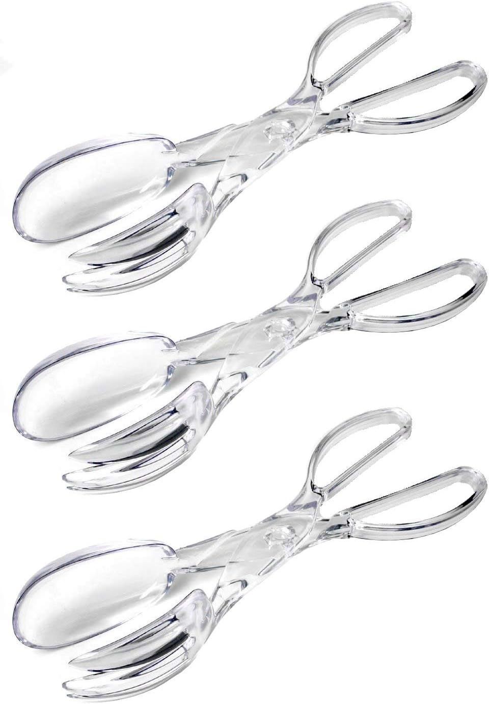 Clear plastic scissor tong