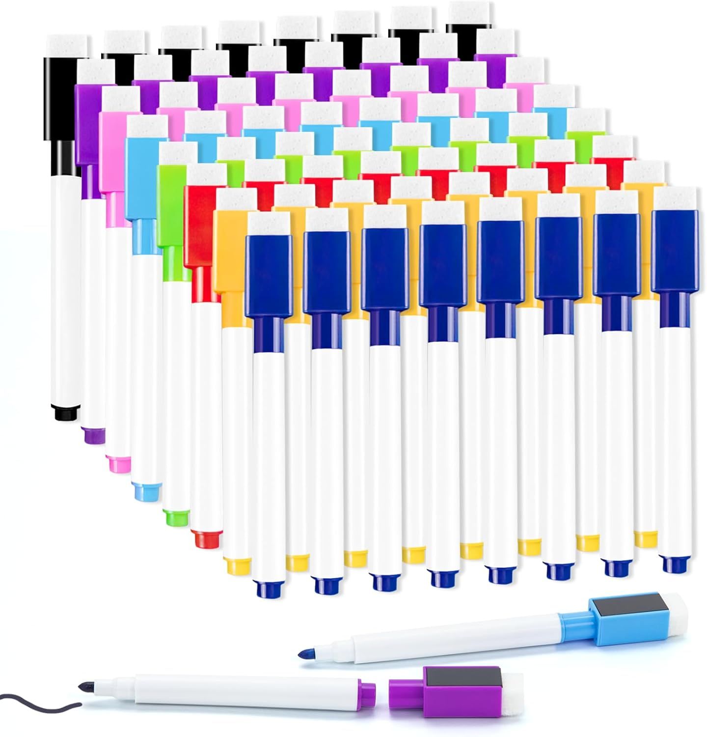 Dry erase whiteboard marker with eraser