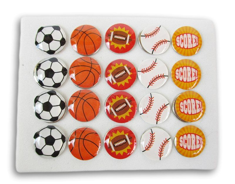 Deco sport push pins - 20 ct