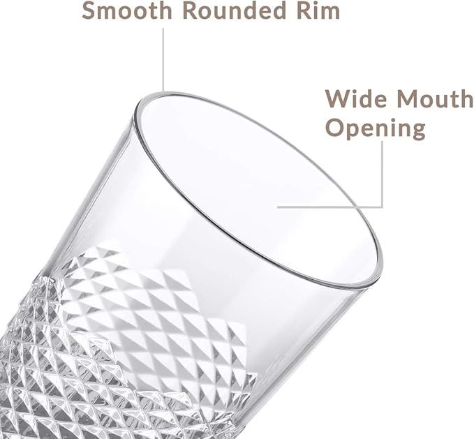 Diamond cut plas tumbler