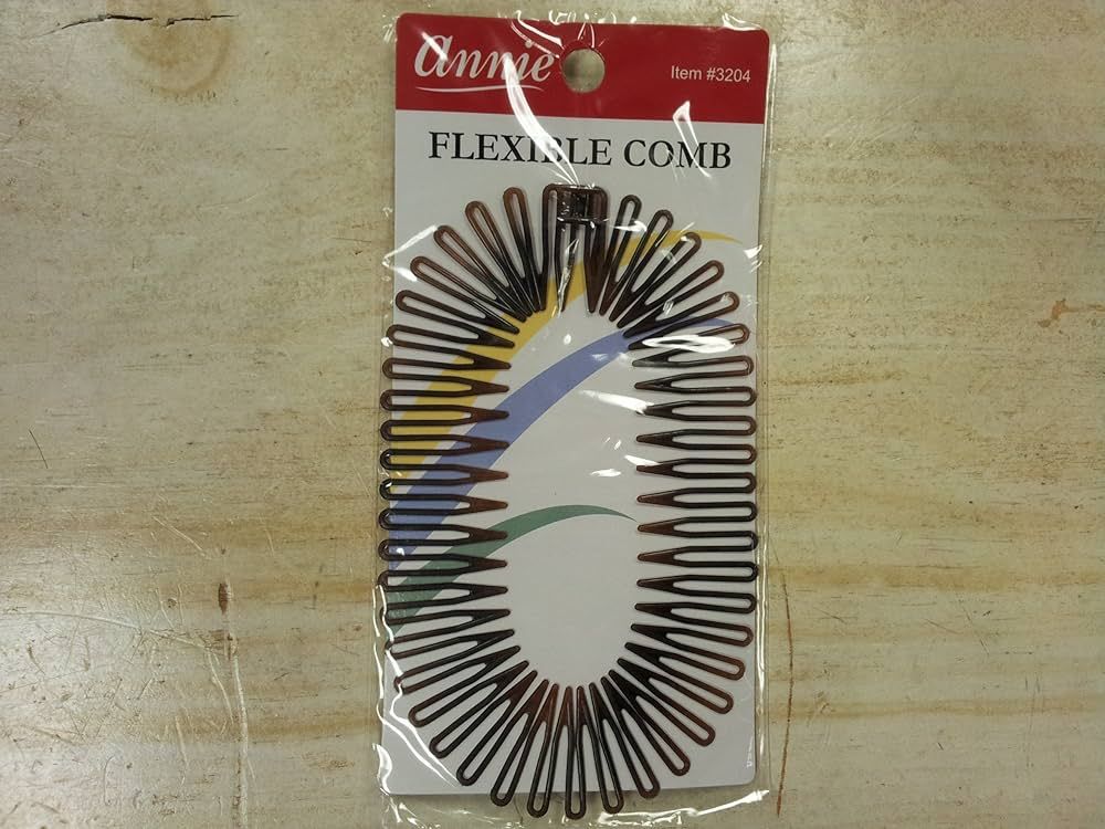 Flexible hair comb brown