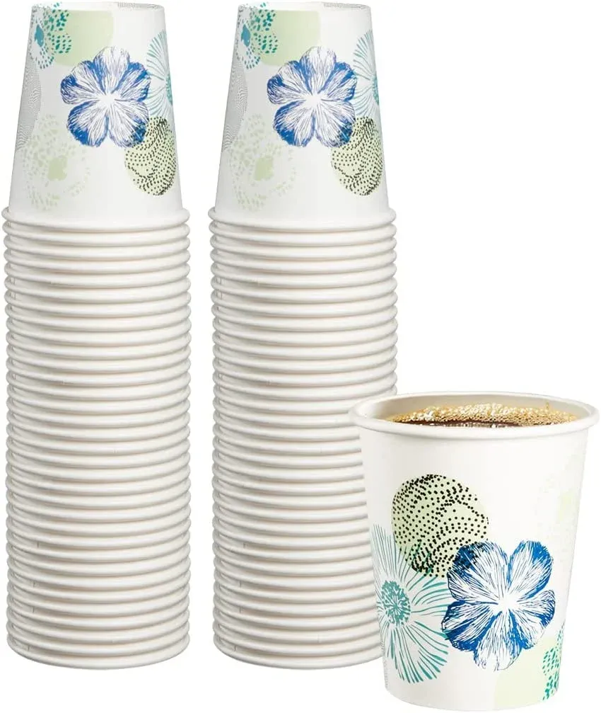 Floral design paper cup - 8oz 24cups