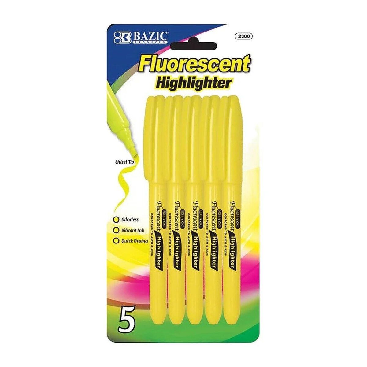 Fluorescent highlighter - 5pc