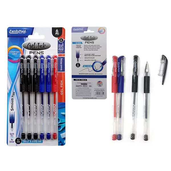 Gel ink pens - 6pc