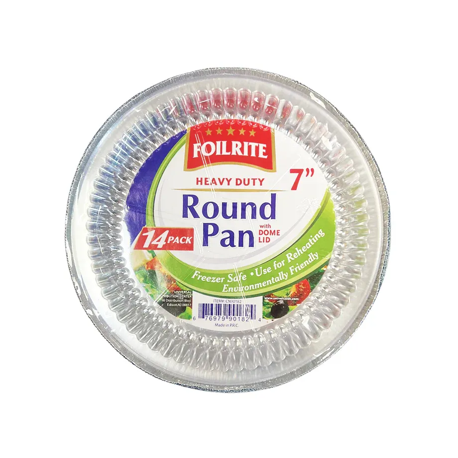 Foilrite round pan with dome lid - 7” 14 pack