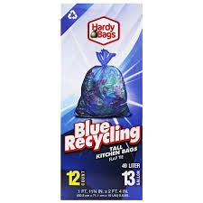 Hardy bags blue recycling- 12ct