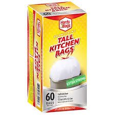 Hardy bags kitchen bag tall - 60 bags 13 gallon