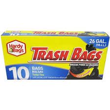 Hardy bags trash - 10 bags and 26 gallon