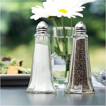 Glass salt and pepper shaker