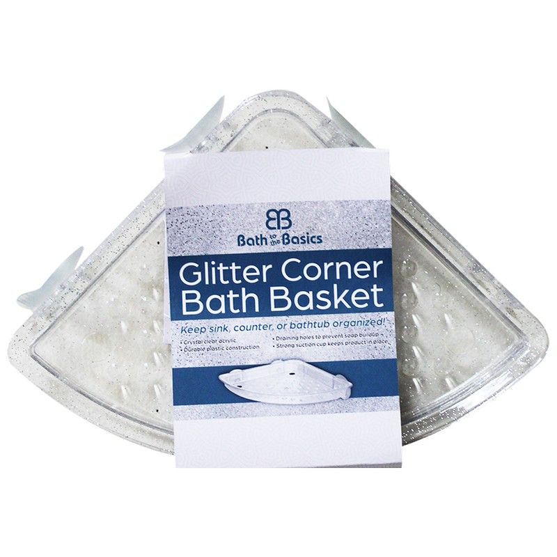 Glitter corner bath basket