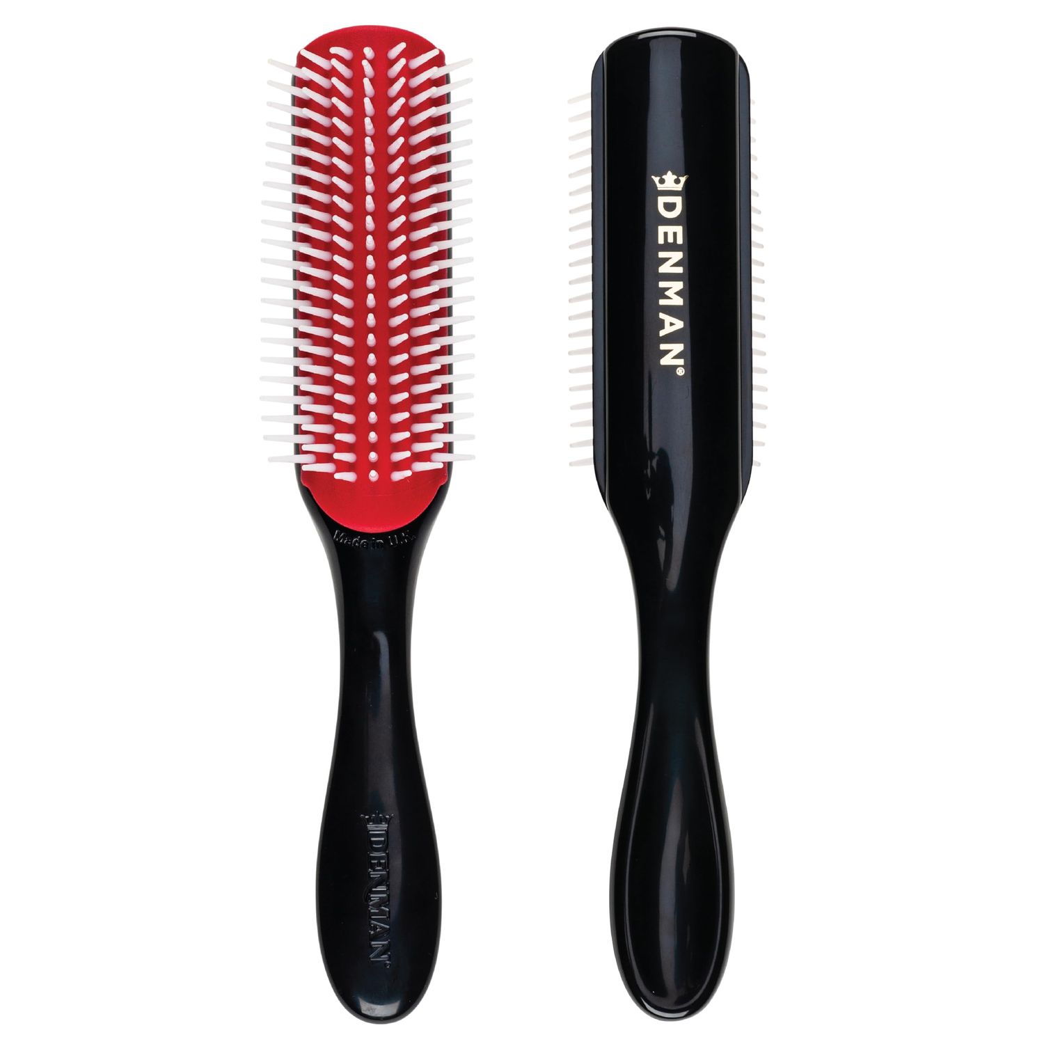 Hair brush red/black