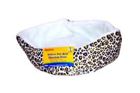 Indoor pet bed cheetah print
