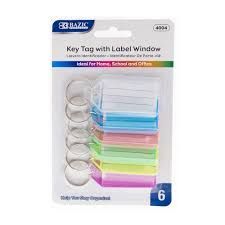 Key tag with label window