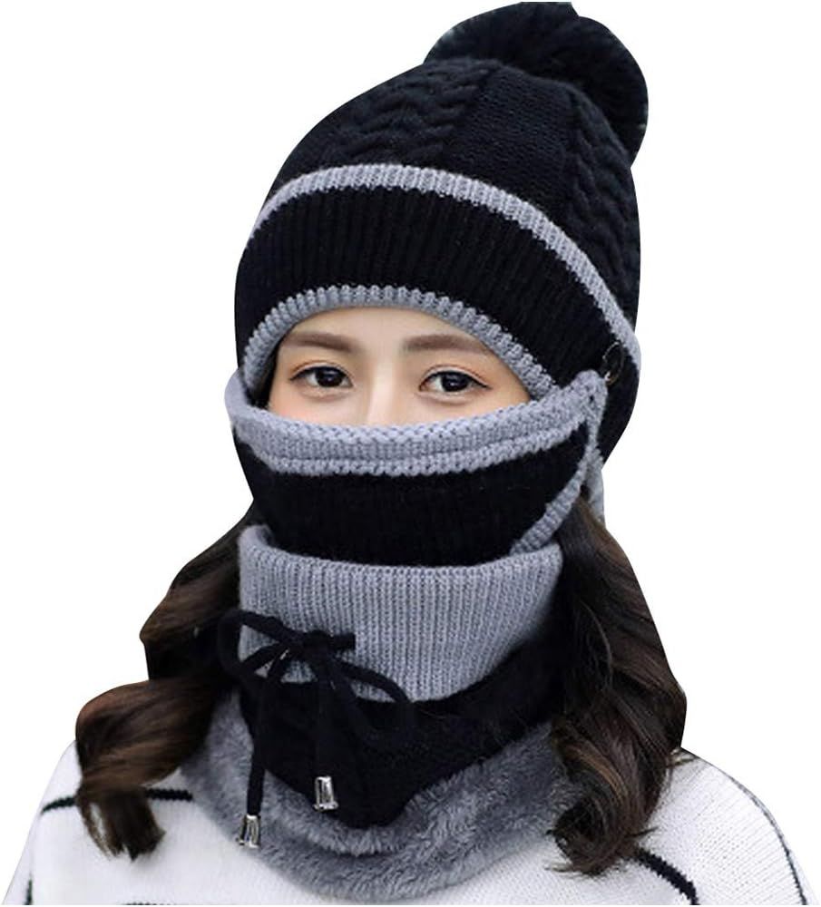 Orientine winter knit hat set