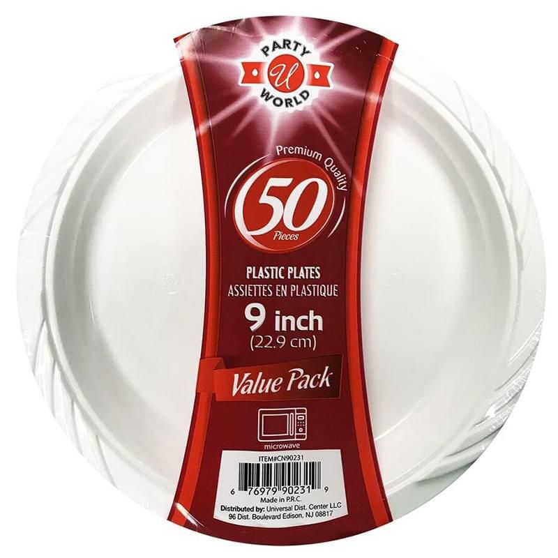 Microwave plastic plate - 9inch 50ct