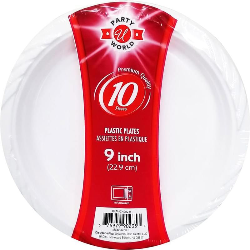Microwave plastic plate 9inch - 10ct