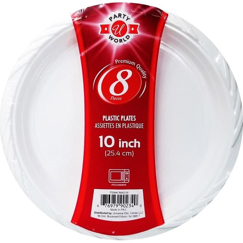 Microwave plastic plate 10inch - 8ct