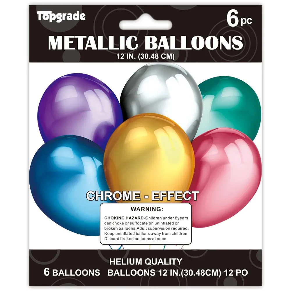 Metallic ballon - 12” 6ct