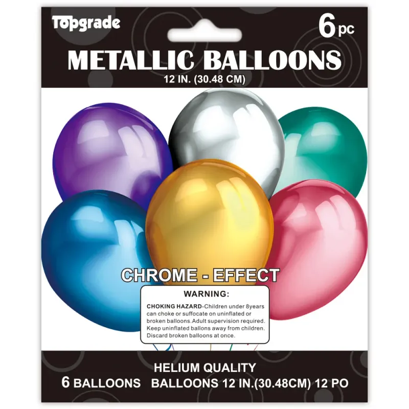 Metallic ballon - 12” 6ct