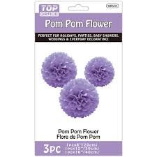 Pom Pom flower - 3pc