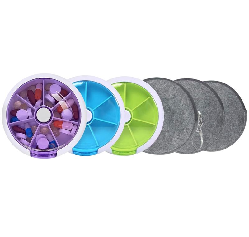 Rotating pill box