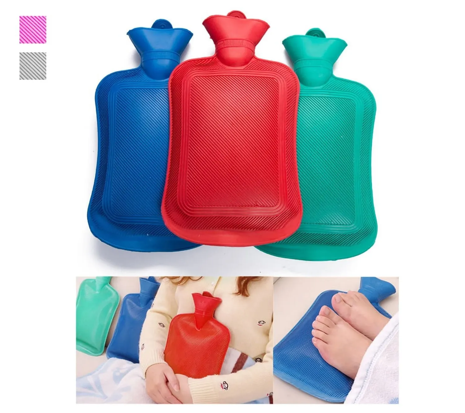 Rubber heat water bag