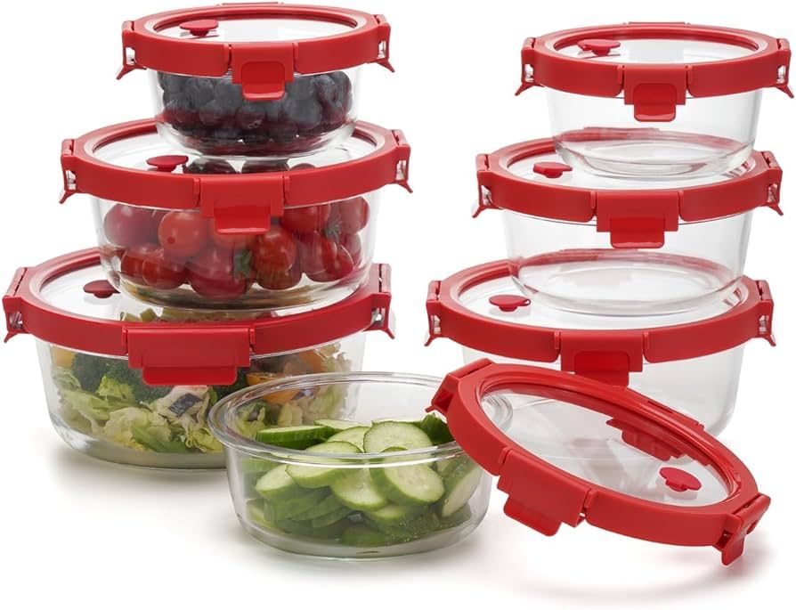 Round food storage container - set of 7