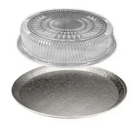 Small aluminum round tray or plastic lid