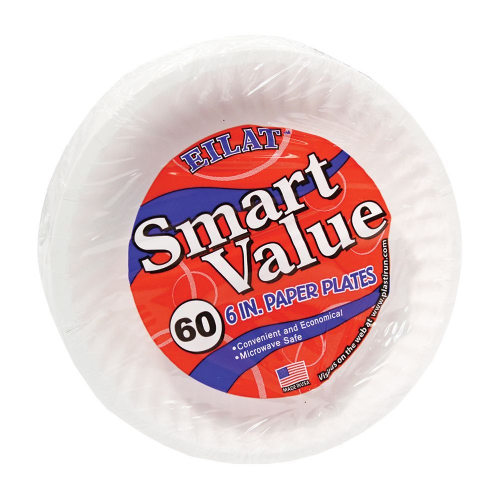 Smart value paper plates - 6inch 60ct