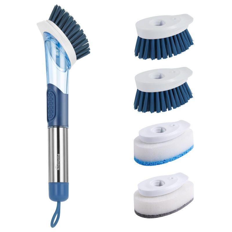 Soap dispensing dish brush