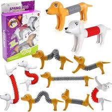 Spring dog toy