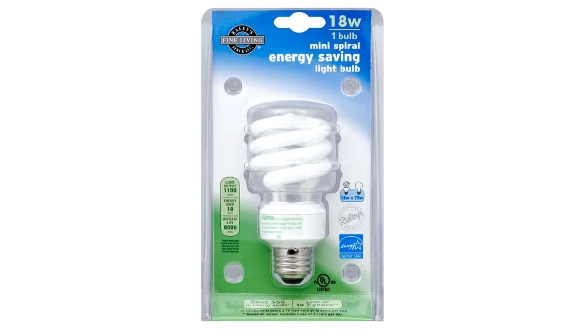 Spiral light bulb energy savings