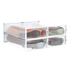 Stackable shoe box 4pc